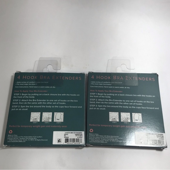 Lingerie Solutions 2 Box Bundle of 4 Hook Bra Extenders NWT - Picture 4 of 11